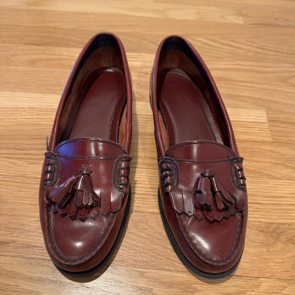 GH Bass Tassel Loafers 👞 burgundy wine color - Picture 2 of 10